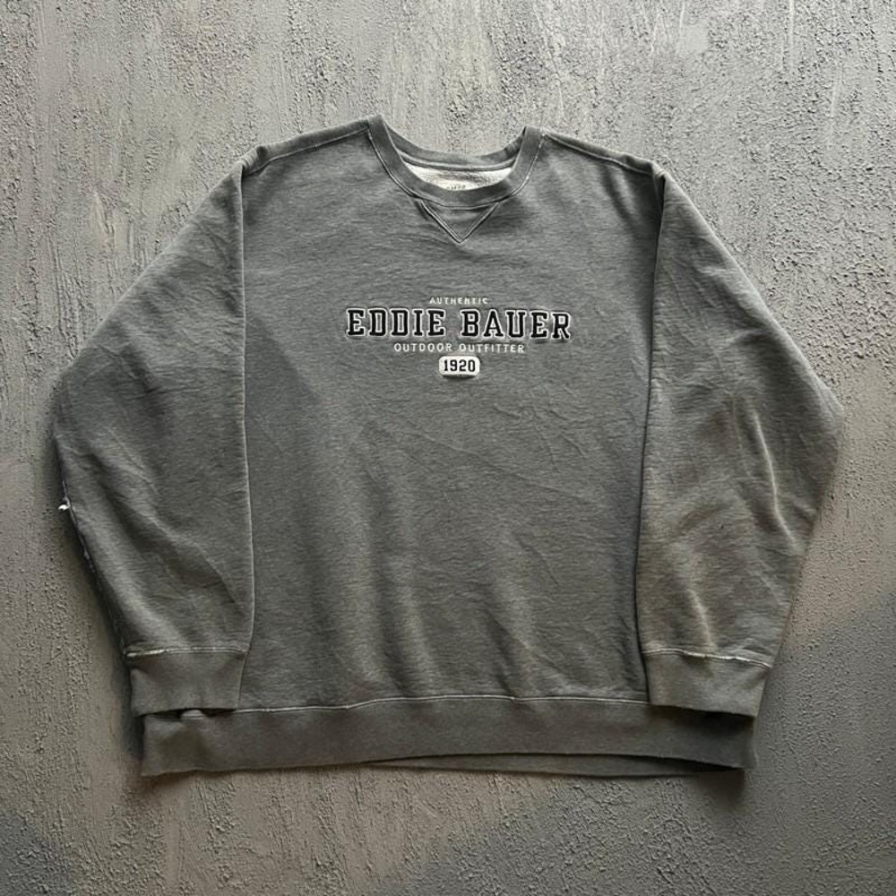 Vintage Eddie Bauer Sweatshirt Mens XXL Gray 2000s Y2K‎